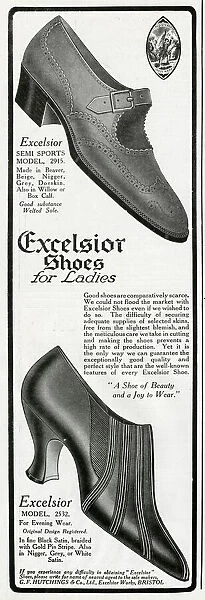 Advert for Excelsior ladies footwear 1922