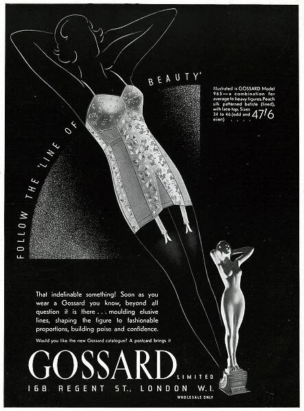 Advert for Gossard corsets 1937