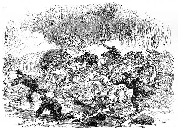The Civil War in America. The stampede from Bull Run