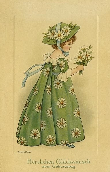 Girl in daisy costume