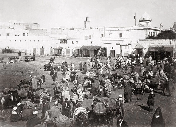 Market, Tangier, Morocco, c. 1890 s