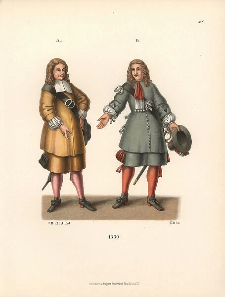 Men in mid-17th century costume