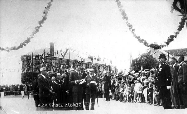 Prince George opening Esplanade, Walton, Essex