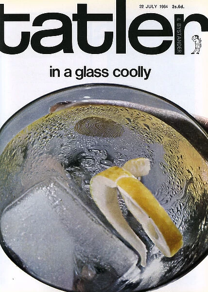 Tatler front cover 1964, featuring a gin and tonic