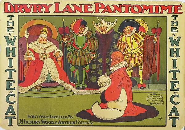 Whitecat. An uncommon Edwardian Theatre Royal pantomime poster for The White Cat