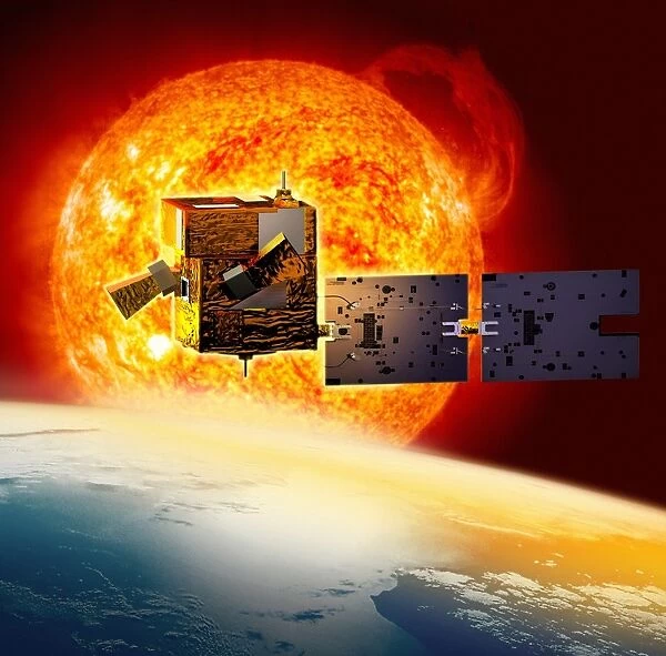 Picard satellite and Sun, artwork