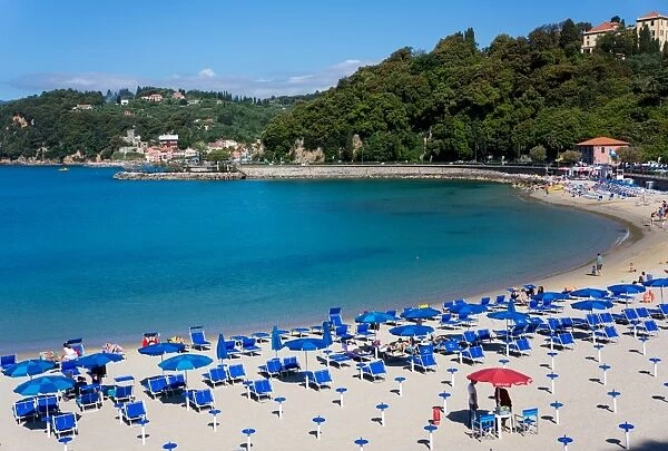 Lerici bay and beach, Liguria, Italy, Europe