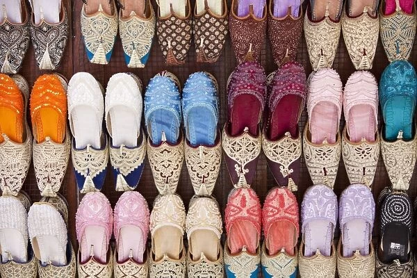 Arabic shoes in a souk in Dubai