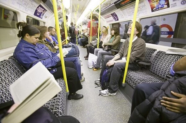 Commuters on the london Underground
