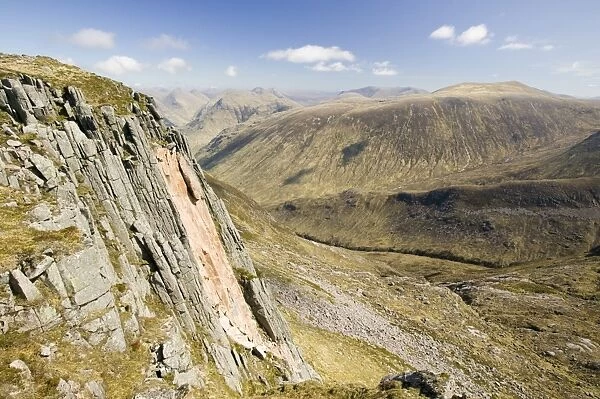 A rock fall on Ben Starav in Glen Etive Scotland UK