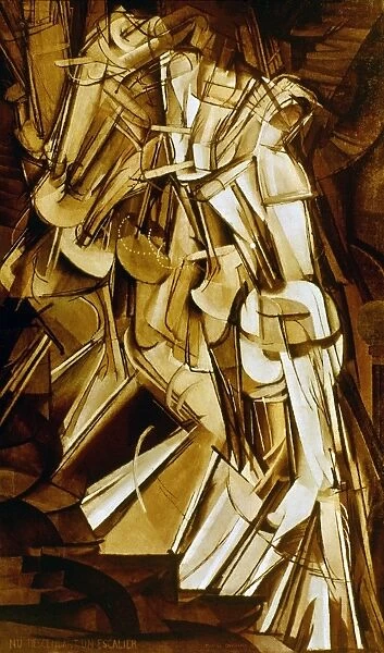 DUCHAMP: NUDE DESC. 1912. Marcel Duchamp: Nu descendant un escalier, no. 2. Oil on canvas, 1912