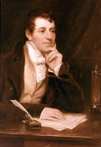 SIR HUMPHRY DAVY (1778-1829). English chemist. Oil on canvas, 1821, by Thomas Phillips