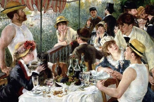 Luncheon of the Boating Party, 1881 by French impressionist Pierre-Auguste Renoir (1841-1919)