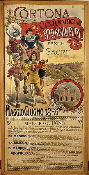 Poster commemorating the 600th anniversary of death of Saint Margaret, 1897