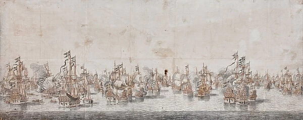Battle of Fehmarn, c. 1650 (ink and wash on paper)