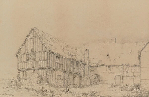 The Court Lodge at East Farleigh, near Maidstone, c. 1874 (Pencil)