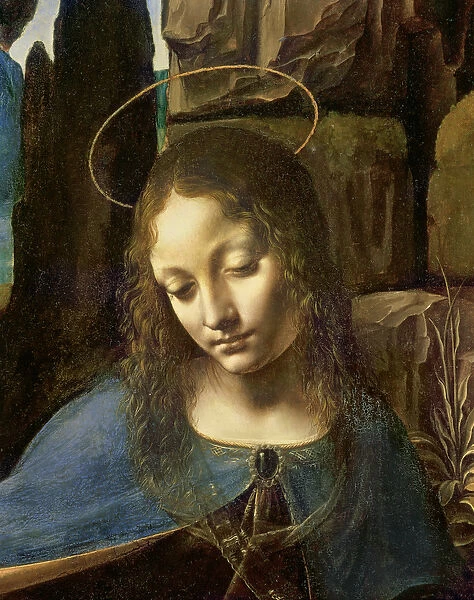Detail of the Head of the Virgin, from The Virgin of the Rocks (The Virgin with the
