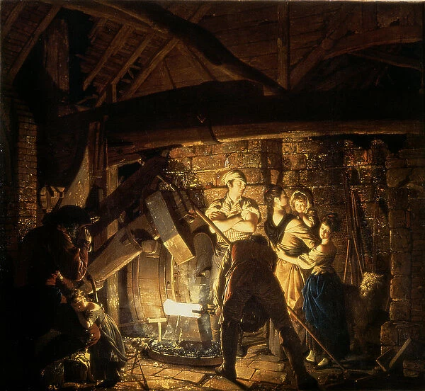 The Iron Forge, 1772 (oil on canvas)