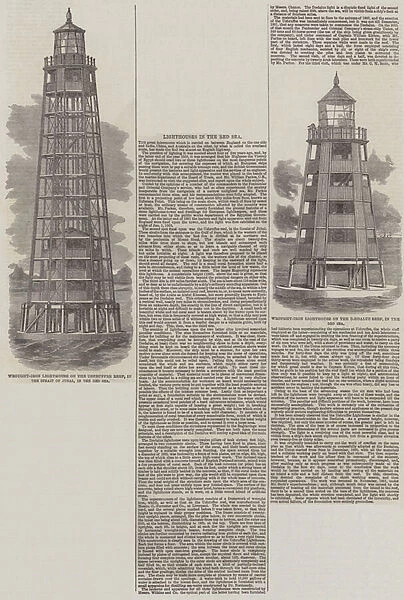 Lighthouses in the Red Sea (engraving)