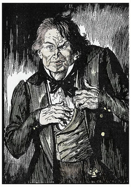 Mr Hyde after taking the antidote turns into Dr Jekyll, Illustration by Edmund Joseph Sullivan (1869-1933) for the novel L'Etrange Cas du dr Jekyll et de Mr Hyde' by Robert Louis Stevenson (1850-1894) 1927 (Mr Hyde)