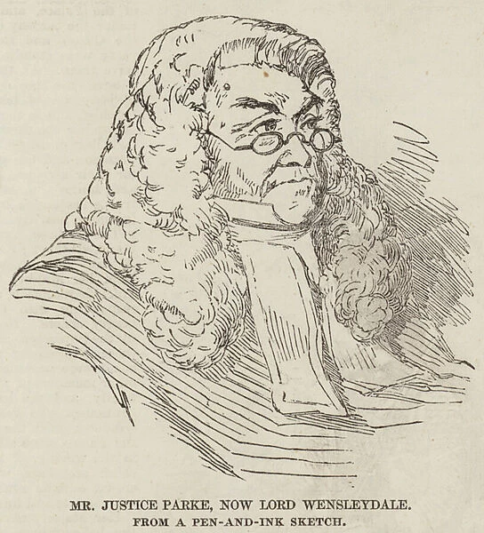 Mr Justice Parke, now Lord Wensleydale (engraving)
