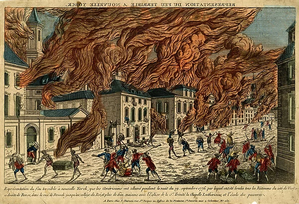 Representation du Feu Terrible a Nouvelle Yorck, 19 Septembre 1776