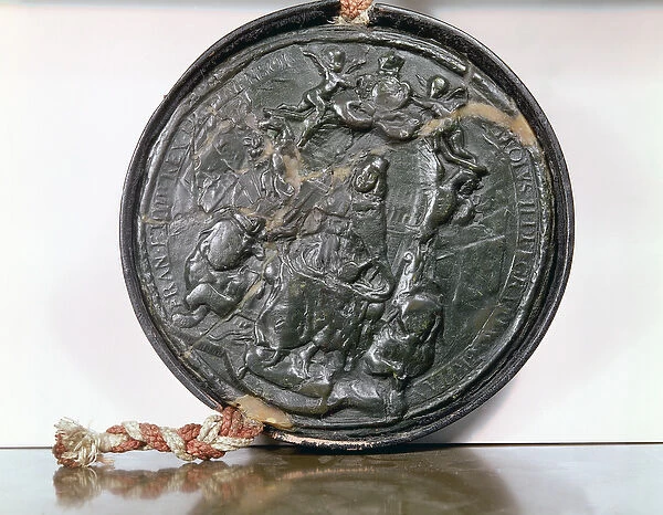 The seal of King Charles II (1630-85) from a charter granted to the Hudson Bay Company