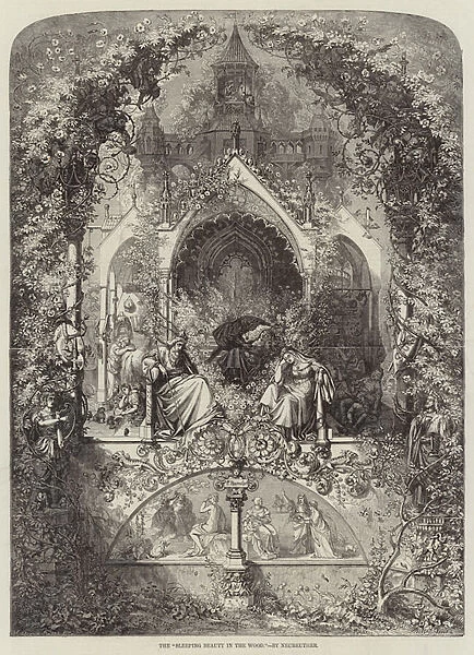 The 'Sleeping Beauty in the Wood'(engraving)