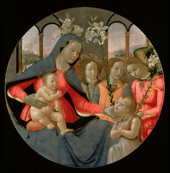 Virgin and Child with St. John the Baptist and the Three Archangels, Raphael, Gabriel and Michael
