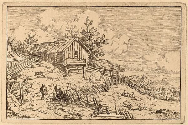 Allart van Everdingen (Dutch, 1621 - 1675), Man near Entry of a Ruinous Hedge, probably c