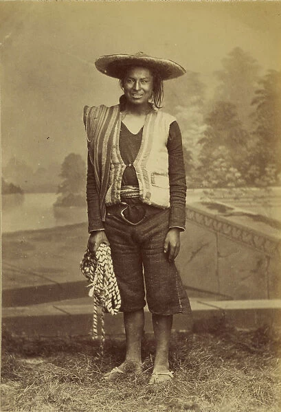 Portrait South American Indian 1870s Albumen silver print
