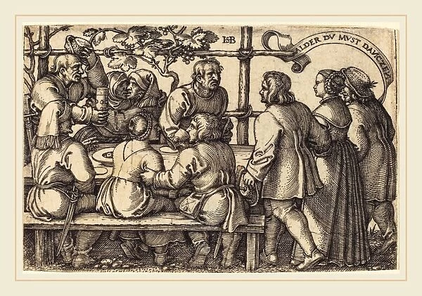 Sebald Beham (German, 1500-1550), Peasants Feast, engraving