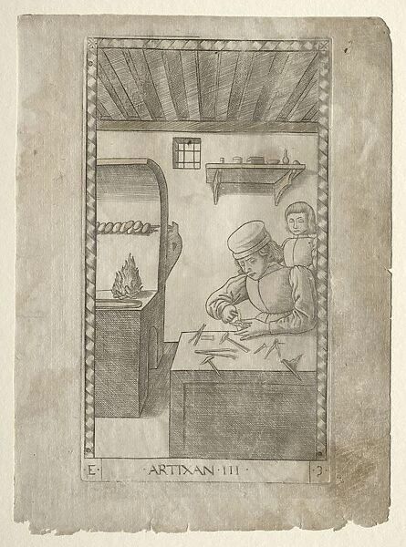 The Artisan (from the Tarocchi, series E: Conditions of Man, #3), before 1467. Creator