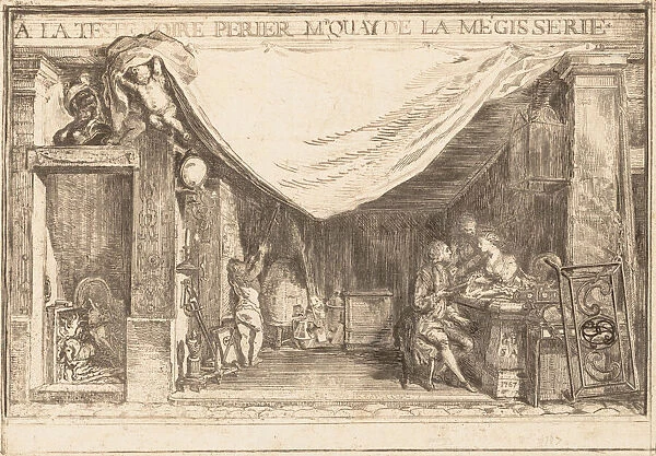 The Shop of M. Perier, Ironwork Merchant, 1767. Creator: Gabriel de Saint-Aubin