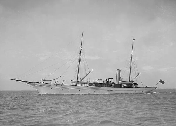 The steam yacht Mera, 1911. Creator: Kirk & Sons of Cowes