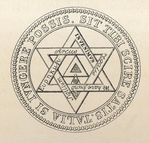 Masonic Seal Grand Chapter London 1769 To 1817 From The Book The History Of Freemasonry Volume Ii Published By Thomas C. Jack London 1883