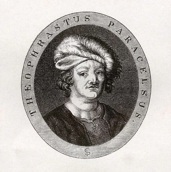 Paracelsus Theophrastus 1493 - 1541 Swiss Alchemist Physician Astrologer And General Occultist, Later Known As Philippus Theophrastus Aureolus Bombastus Von Hohenheim Engraved By J Cooper From The Book Varia: Readings From Rare Books By J Hain Friswell Published 1866