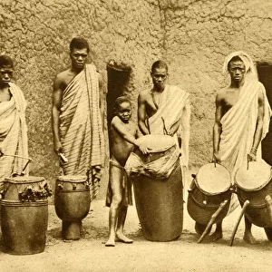 Drummers of the King of Buntuku, Gold Coast, West Africa