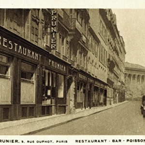 Exterior view of Maison Prunier, Paris