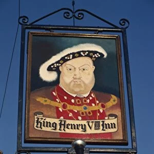 King Henry VIII pub sign, Hever, Kent, England, United Kingdom, Europe