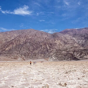 The Salt Flats of Badwater Basin, the lowest point in North America, Death Valley National Park, California, USA