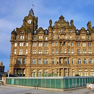 The Balmoral Hotel and clock tower in Edinburgh, Scotland, United Kingdom