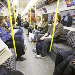 Commuters on the london Underground