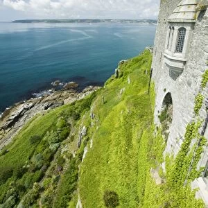 The gardens from the castle on St Michaels mount Marazion Cornwall UK