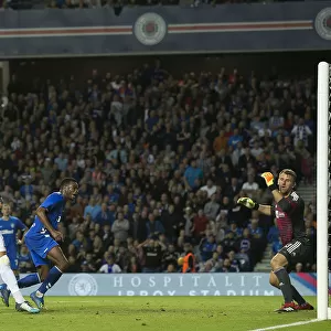 Rangers Lassana Coulibaly Scores His Third Goal against NK Maribor at Ibrox Stadium
