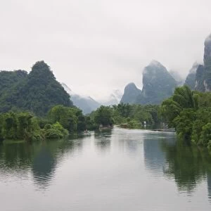 Karst hills along the Li River area, Yangshuo, Guangxi, China