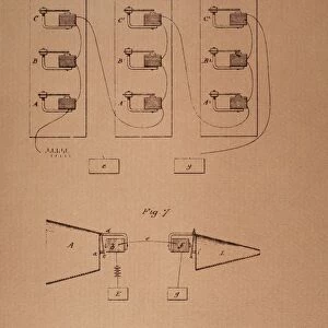 TELEPHONE: PATENT. Patent drawing, dated March 7, 1876, for Alexander Graham Bell s