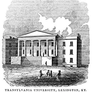 TRANSYLVANIA UNIVERSITY. Founded in 1780 in Lexington, Kentucky. Wood engraving, 1847
