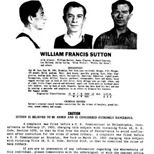 WILLIE SUTTON (1901-1980). American bank robber