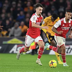 Fabio Vieira and Gabriel Jesus in Action: Wolverhampton Wanderers vs. Arsenal FC, Premier League 2022-23
